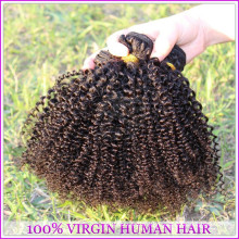 2015 hochwertige afro verworrenes lockiges Haar 100% natürliche reine Haarverlängerungen